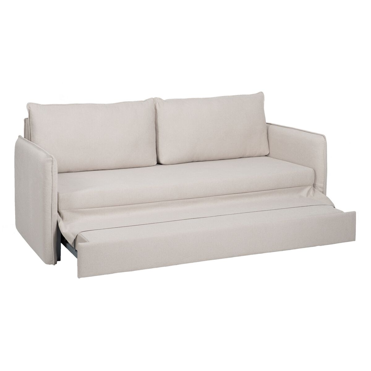 Soffa Beige Polyester linne 210 x 93 x 95 cm